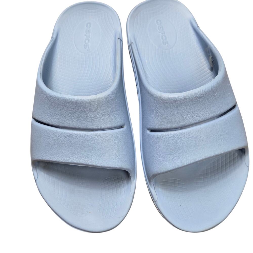 OOFOS OOAHH Unisex Slides Sandals in Neptune Blue W7/M5